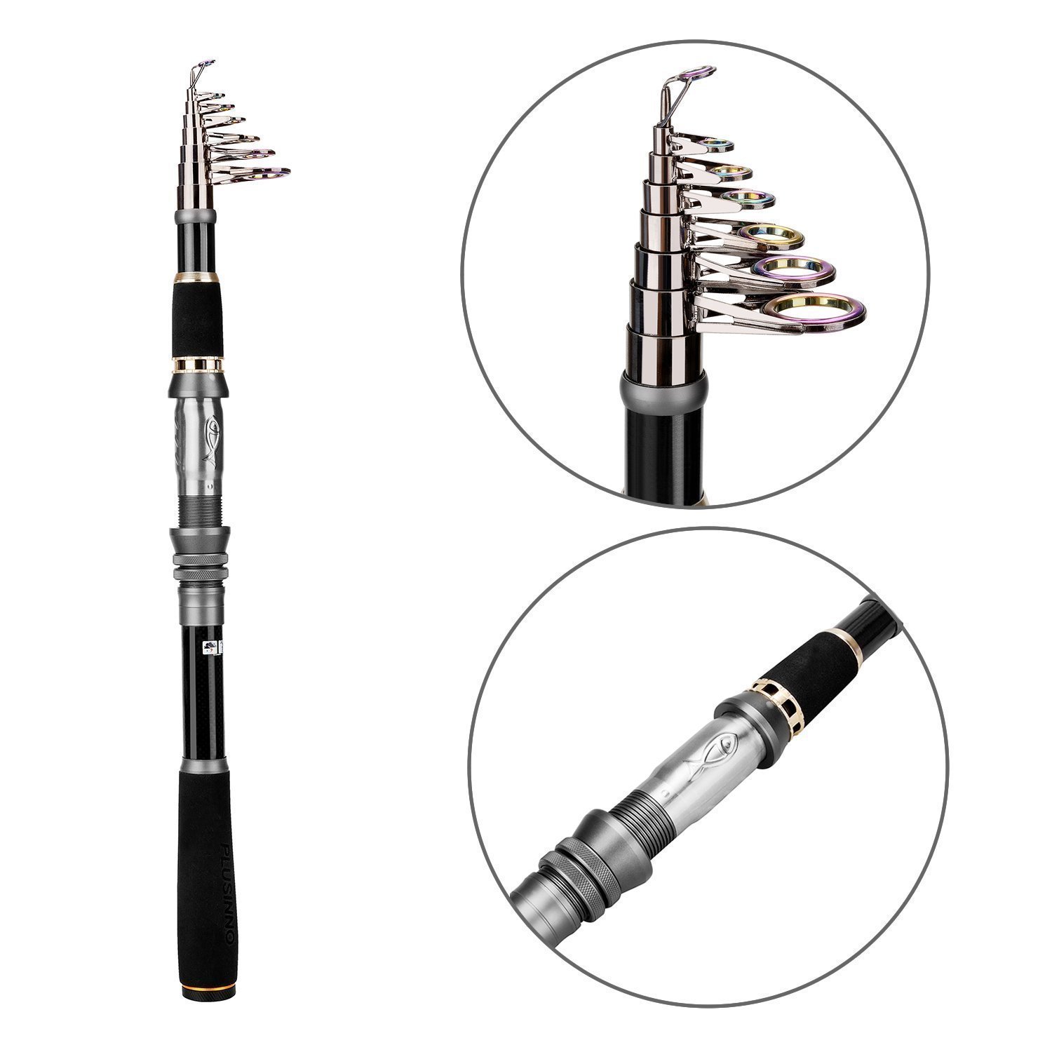PLUSINNO Telescopic Fishing Rod and Reel Combo