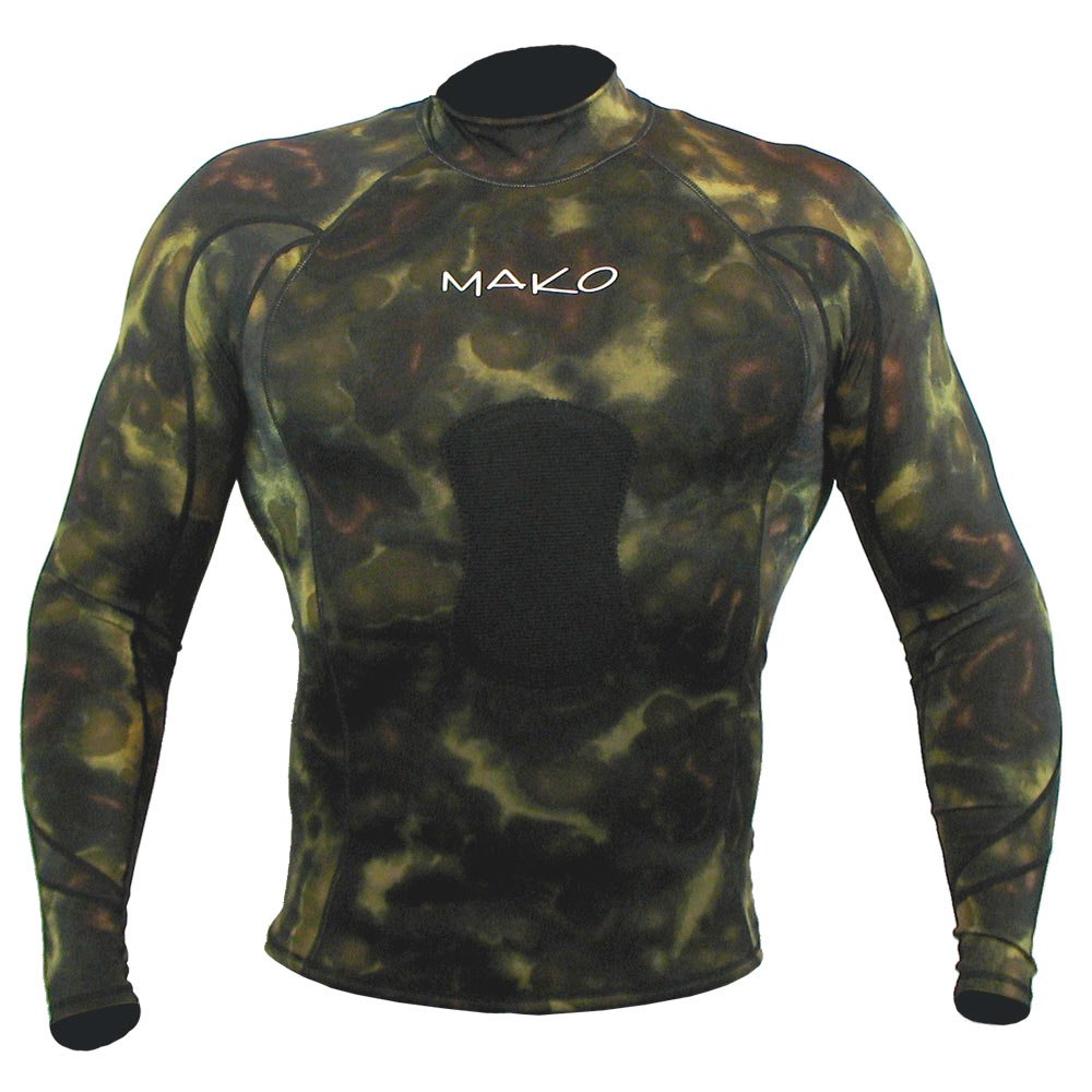 Wetsuit Shirt Spearfishing Green Camouflage