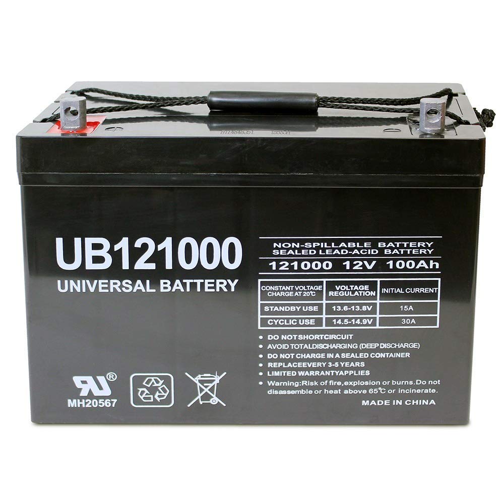 Universal Power 12V 100Ah AGM Sealed Lead Acid Battery