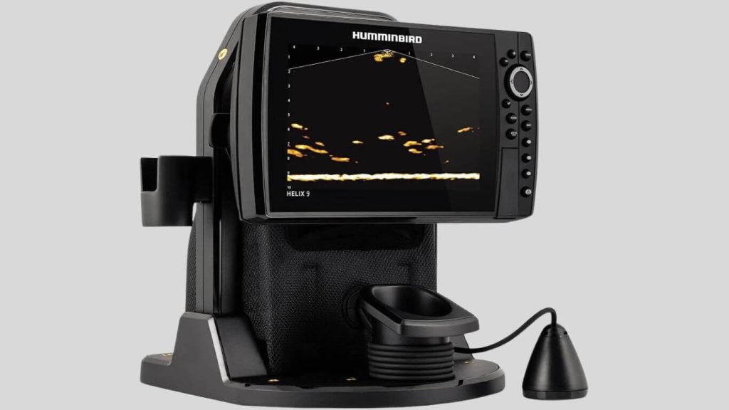 Humminbird 411800-1 ICE Helix 9 MSI+ GPS G4N MEGA Live Fish Finder Bundle 