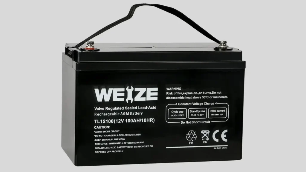 Weize Deep Cycle AGM 12 Volt 100Ah Battery