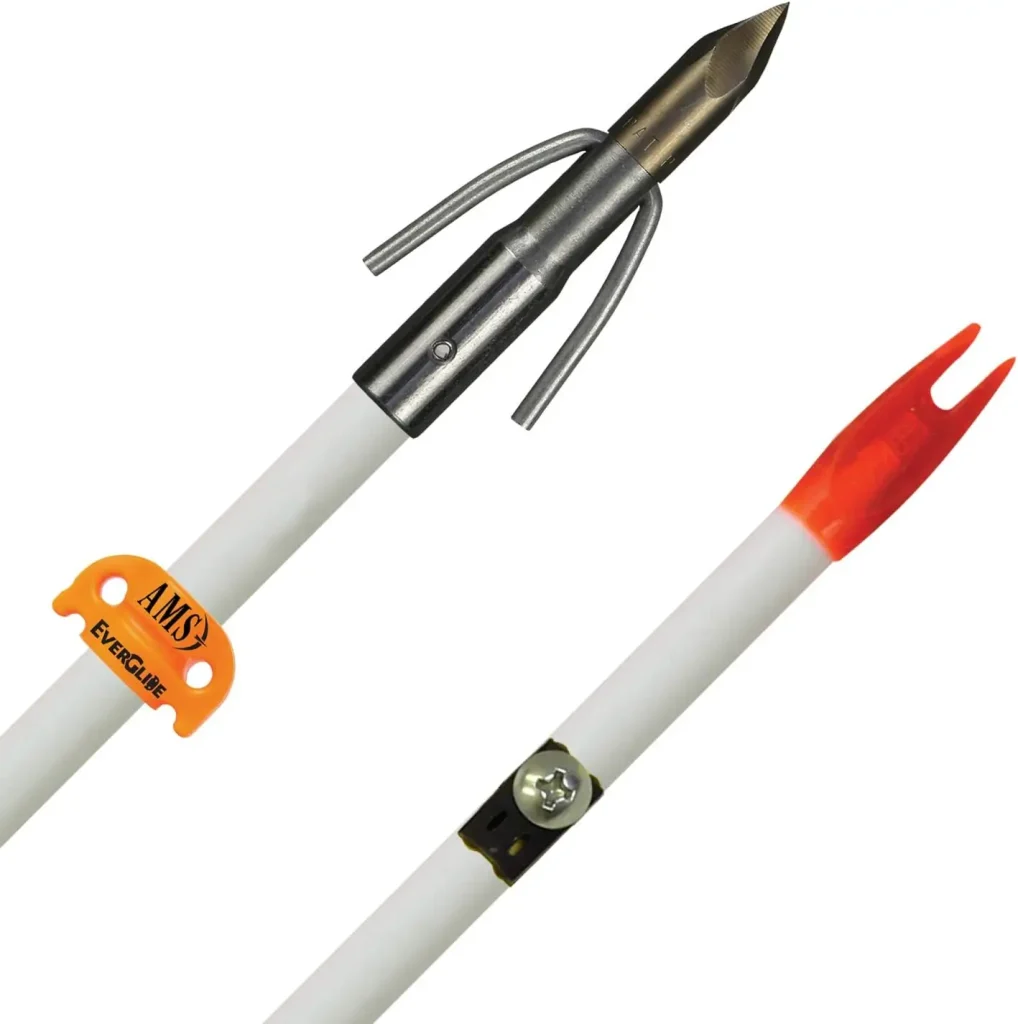 AMS Bowfishing Fiberglass Arrow-White w/Chaos FX Point