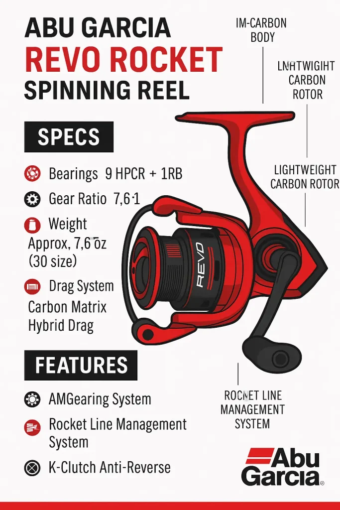 Abu Garcia Revo Rocket Spinning Reel