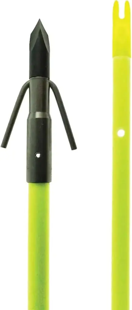 Muzzy Classic Fiberglass Bowfishing Fish Arrow with Nock and Bottle Slide Installed